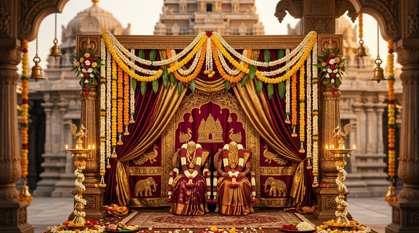 Traditional South Indian Wedding Mandapam Decor